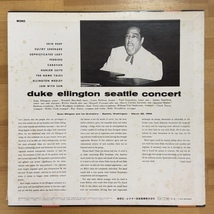 DUKE ELLINGTON & HIS ORCHESTRA SEATTLE CONCERT (RE) LP_画像2