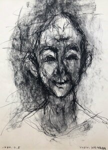 Art hand Auction 山田芳央『人物』肉筆【真作保証】絵画 - 北海道画廊, 美術品, 絵画, パステル画, クレヨン画