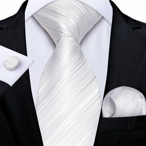 〈3点セット〉シルク製ネクタイ ポケットチーフ カフスボタン t093