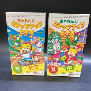 現状品 VHS ビデオ こどもちゃれんじ ステップアップ ビデオ 1996年10月号 12月号 特別付録 2点セット しまじろう 当時物 稀少 レアの画像1