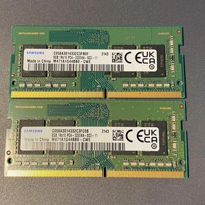 Samsung 8GB 2枚 16GB DDR4 3200 1Rx16 PC4-3200AA 260ピン SODIMM