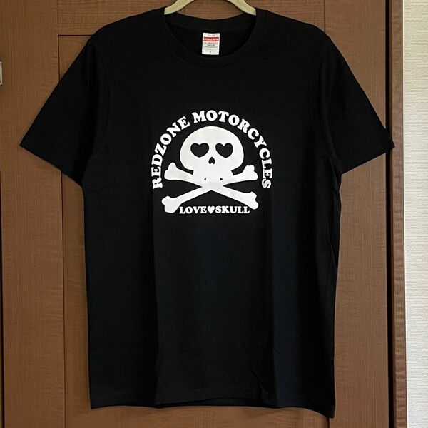 Tシャツ メンズ レディース Lサイズ バイク オートバイ ドクロ ティシャツ シャツ Tee 黒 ブラック