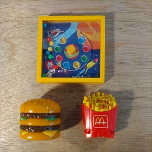 マクドナルド 変形 ロボット フィギュア ゲーム ビッグマック ポテト 1987 レトロ レア 希少 玩具 3個 まとめて