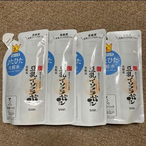 サナ　なめらか本舗　豆乳イソフラボン　化粧水ノーマルタイプ　詰替用180ml×4