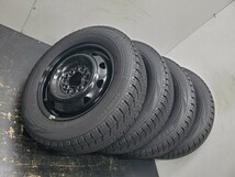 155/70R13 スタッドレス 冬タイヤ 4本 ブリヂストン VRX 13インチ 4J ブラックホイール 特価品 上げスタイル 送料無料 条件付き T2310_画像1