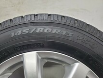 145/80R13 スタッドレス 冬タイヤ 4本 アルミホイール付き トーヨー GIZ 20年式 13インチ 4J 送料無料 T2333_画像9