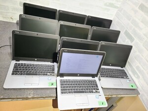 【現状品】管1X70 hp EliteBook 820 G3 core i5-6200U Bios起動OK SSD256GB(データ消去済)、メモリー8GB、バッテリー有 10台セット ※追記