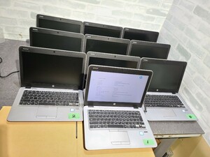 【現状品】管1X77 hp EliteBook 820 G3 CPU core i5-6200U Bios起動OK SSD256GB(データ消去済)、メモリー8GB、バッテリー有り 10台セット 