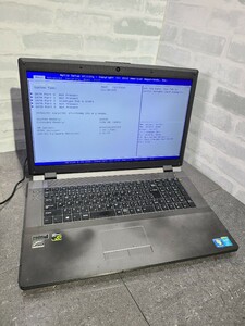 【現状品】管1X5 Clevo NOTEBOOK COMPUTER W350STQ/W370ST CPU core i7-4700MQ Bios起動OK HDD無し、メモリー 4GB、バッテリー有り