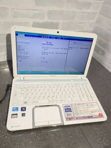 【現状品】管1X53 TOSHIBA dynabook T552/36FW PT55236FBFW CPU Celeron B820 Bios起動OK HDD無し、メモリー4GB、バッテリー有り 