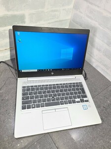 【中古品動作品】管1X90 HP EliteBook 830 G5 CPU core i5-8250U SSD256GB、メモリー8GB、バッテリー有り、クリーンインストール済み 傷有