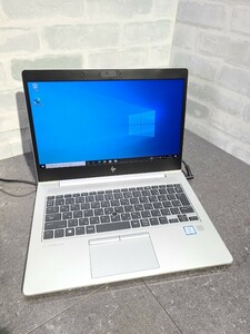 【中古動作品】管1X115 HP EliteBook 830 G5 core i5-8250U SSD256GB、メモリー8GB、バッテリー有り、クリーンインストール済み 傷有り