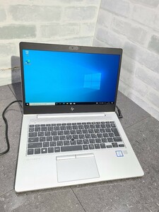 【中古動作品】管1X134 HP EliteBook 830 G5 core i5-8250U SSD256GB、メモリー8GB、バッテリー有り、クリーンインストール済み 