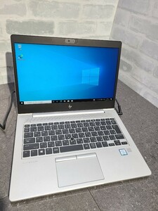 【中古動作品】管1X164 HP EliteBook 830 G5 core i5-8250U SSD256GB、メモリー8GB、バッテリー有り、クリーンインストール済み 少々傷有り