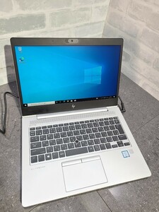 【中古動作品】管1X167 HP EliteBook 830 G5 core i5-8250U SSD256GB、メモリー8GB、バッテリー有り、クリーンインストール済み 外装傷有り