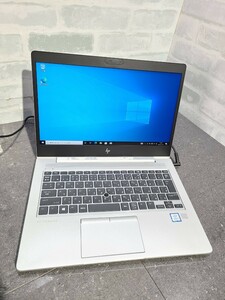 【中古動作品】管1X178 HP EliteBook 830 G5 core i5-8250U SSD256GB、メモリー8GB、バッテリー膨張、クリーンインストール済み 少々傷有り