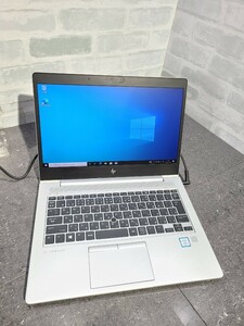 【中古動作品】管1X190 HP EliteBook 830 G5 core i5-8250U SSD256GB、メモリー8GB、バッテリー膨張、クリーンインストール済み もやあり