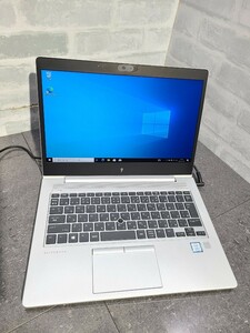 【中古動作品】管1X199 HP EliteBook 830 G5 core i5-8250U SSD256GB、メモリー8GB、バッテリー少し膨張、クリーンインストール済み 