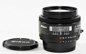 美品　Nikon AF NIKKOR 24mm f2.8 オートフォーカス 一眼レフカメラ用交換レンズ　明るい広角レンズ　デジカメで高解像の高級レンズ