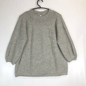  Muji Ryohin made in Japan wool sweater free size gray series 