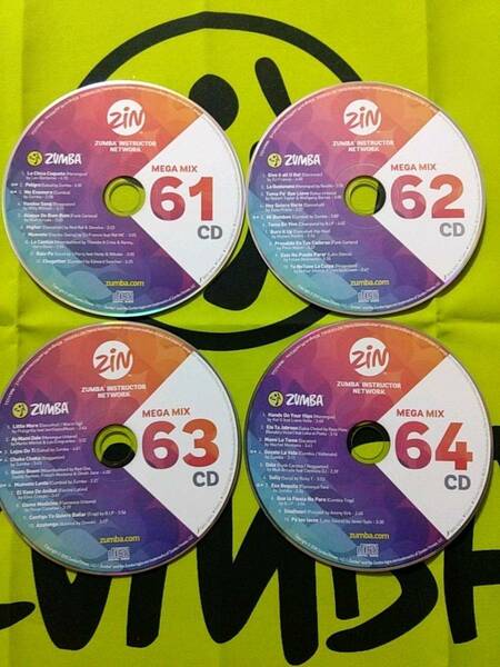 ZUMBA　ズンバ　MEGAMIX　CD　61　62　63　64　4枚セット