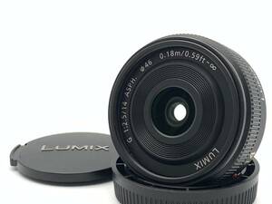 Panasonic LUMIX G 14mm F2.5 ASPH H-H014 ブラック 単焦点レンズ マイクロフォーサーズ ◆動作品◆