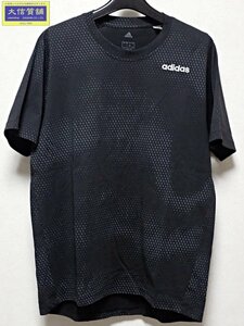 ADIDAS FREELIFT GRAPHIC TECH アディダス 半袖Tシャツ DU5234 メンズO ブラック 中古B 【送料無料】 A-8355