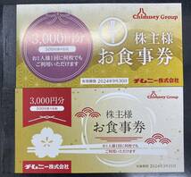 チムニー 株主優待券 お食事券 6000円分(500円×12枚) 有効期限 2024年3月31日×6枚 2024年9月30日×6枚_画像2