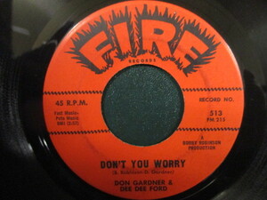 Don Gardner & Dee Dee Ford ： Don't You Worry 7'' / 45s ★ 60's R&B～Soul ☆ c/w I'm Coming Home To Stay // 5点で送料無料