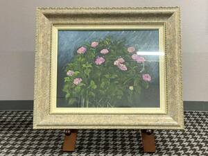 Art hand Auction ★Closing sale! ★1 yen sold out! ★Bundled shipping possible ★Author unknown ★Oil painting ★Hydrangea ★Frame ★F6, painting, oil painting, Nature, Landscape painting