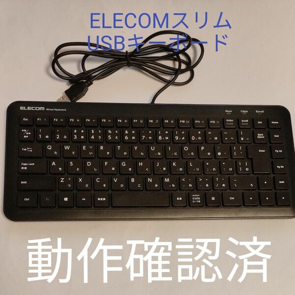 ELECOM USBキーボード キーボード 有線 スリムキーボード ブラック 日本語 TK-FCM007PBK