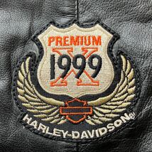 【90s】HARLEY DAVIDSON ハーレーダビッドソン 本革 レザーベスト ブラック L オフィシャル 正規品 バイカー ／黒ライダースヴィンテージ_画像7