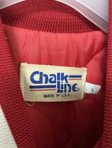 USA製 49ers Chalk Line NFL 中綿入り スタジャン ゴールド チョークライン Vintage ヴィンテージ 90's MADE IN USA Lサイズ_画像4