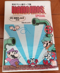 PC8801,mkⅡ共用 (中古) 「完全マシン後テープ版　MARIOBROS. SPECIAL　マリオブラザーズ スペシャル」HUDSON SOFT　カセット版