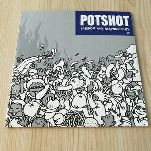 【7inch】POTSHOT Be Alive NOBODY SAVES Every Rain Lets Up HURRY MOVE ポットショット RYOJI/ EP レコード / AM-061-7 / スカコアバンド