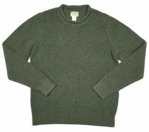 美品「L.L.BEAN」“509337” オーガニックコットン100% ミドルゲージ メランジェ ロールネックセーター SIZE:S-Reg