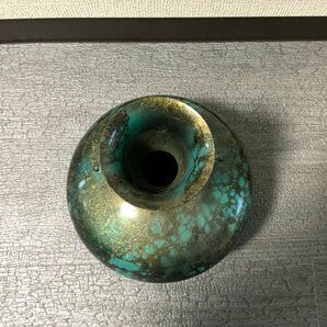 □●青銅花瓶 花器 壷 金属工芸 骨董品 茶道 華道 インテリア 中国美術(S0107)の画像6