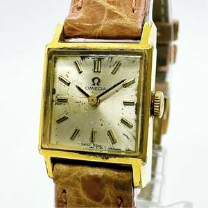 01274 オメガ OMEGA 稼働品 レディース 腕時計 手巻き スクエア ゴールドカラー アンティーク ヴィンテージ