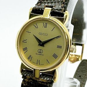 01106 グッチ GUCCI 3400FL レディース 腕時計 クォーツ 電池式 QZ 革ベルト レザー オールドグッチ ヴィンテージ