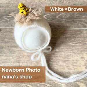  white Brown!.. tsuno hat . minute new bo-n photo photographing costume oni bonnet photo 