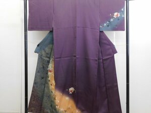 〔楽布〕P27766　ほぼ美品！和モダン　バラの花柄　訪問着袷　ｔ