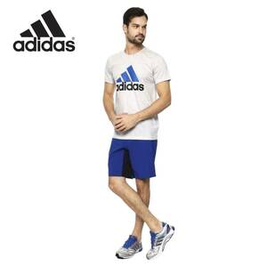 新品未使用 adidas ストレッチ ショートパンツ【S】アディダス ハーフパンツ スポーツ 運動 ジム 短パン ショーツ 青 ランニング 筋トレ