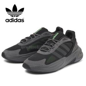 新品未使用 アディダス abozelle【27cm】定価8470円 天然皮革 レザー スニーカー adidas 靴 黒 シューズ 本革 6766 スエード