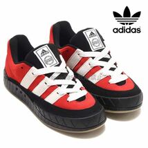 新品未使用 adidas アディマティック【25.5cm】ADIMATIC レザー スエード アディダス スニーカー 靴 ブラック 赤 2039 シューズ スケート_画像1