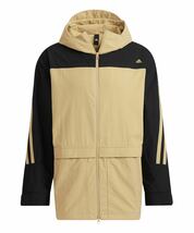 新品未使用 adidas ナイロン ジャケット【3XL】定価10989円 アディダス ベージュ マウンテン パーカー 上着 ジャージ 5905 アウター 黒 2XO_画像3