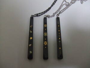 *0[ unused ] black water cow necklace 3ps.@0*