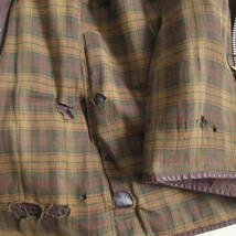 レアカラー 90s Barbour Beaufort バブアー ビューフォート オイルドジャケット Sサイズ程度 3ワラント 3クレスト 3クラウン ビンテージ_画像10