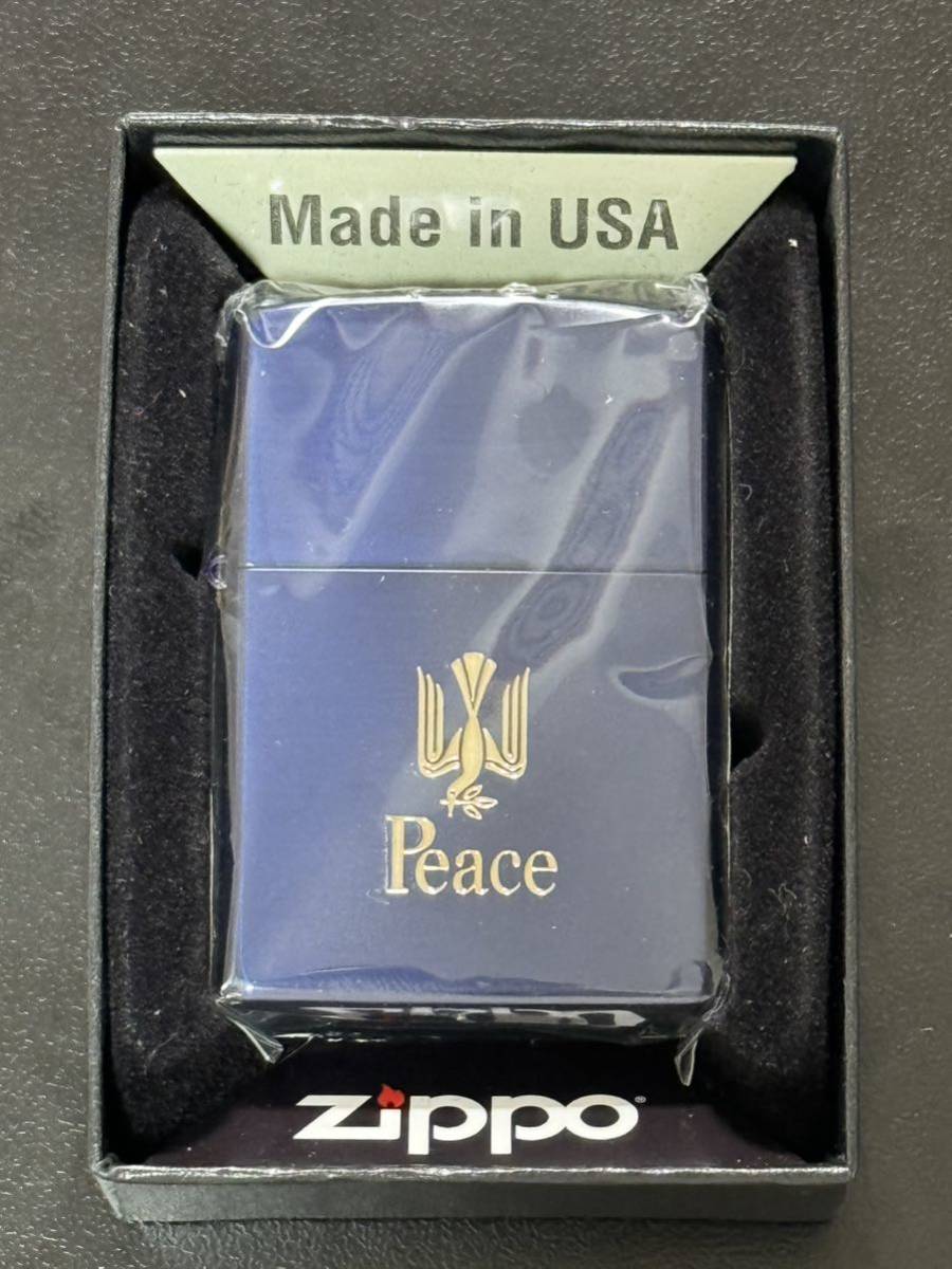 zippo ピース ブルーチタン ヴィンテージ 限定品 希少モデル 2000年製 