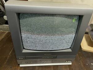 ☆念の為ジャンク☆テレビデオ VT-14gh10 2004年製　昭和レトロ　アンティーク　ブラウン管テレビ SHARP シャープ カラーテレビ 