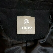 秀逸な風格★未使用【nano・universe/ナノユニバース】秋冬高級『上質起毛プレミアムウール×サーモライト』黒 チェスターコート(M)_画像6